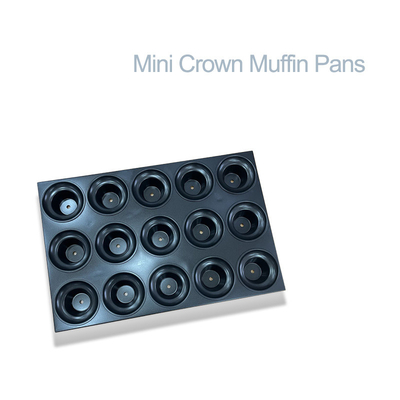 RK Bakeware China Foodservice NSF Custom Commercial Nonstick Glaze Mini Crown Muffin Tray