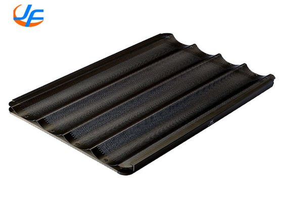 RK Bakeware China Foodservice NSF Australia Mackies 5 Flutes Nonstick Glazed Aluminium Baguette Baking Tray