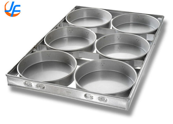 RK Bakeware China Foodservice Chicago Metallic 6 Straps Aluminium Round Cheese Cake Pan جليزد