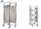 RK Bakeware China Foodservice NSF Custom GN1 / 1 Rational Oven Rack Stainless Steel Baking Tray Trolley