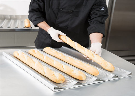 RK Bakeware China Foodservice NSF 5 فتحة الألومنيوم الرغيف الفرنسي صينية الخبز المزجج عموم الخبز الفرنسي