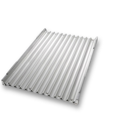 RK Bakeware China Foodservice NSF Siicone Glazed 800 * 600mm 8 Flutes Channel Aluminium French Baguette Baking Tray