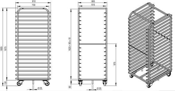 رف فرن مزدوج من الفولاذ المقاوم للصدأ Rk Bakeware China-Flatpack