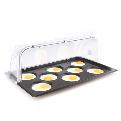 صينية خبز Rk China-Gastronorm Gn 1/1 من الألومنيوم غير لاصقة 530X325mm مع 8 قوالب للبيض