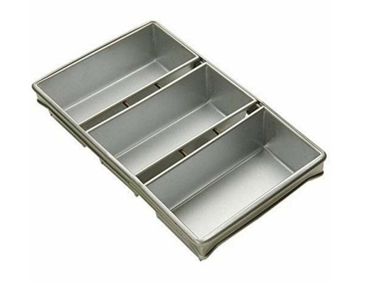 Rk Bakeware China Foodservice 906925 أدوات خبز تجارية 6 أشرطة صينية خبز فضية