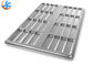 RK Bakeware China Foodservice 41053 Chicago Metallic Glazed Steel Aluminized Steel Blunt End Hoagie Bun Pan Tray
