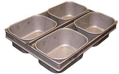RK Bakeware China Foodservice NSF 600g نونستيك 4 أشرطة مزرعة بيضاء ساندويتش خبز رغيف عموم