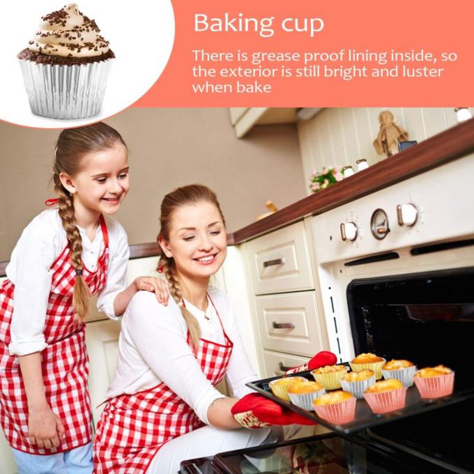 Rk Bakeware China Aluminum Foil Cupcake Liner Muffin Liner Aluminum Foil Paper Baking Cup